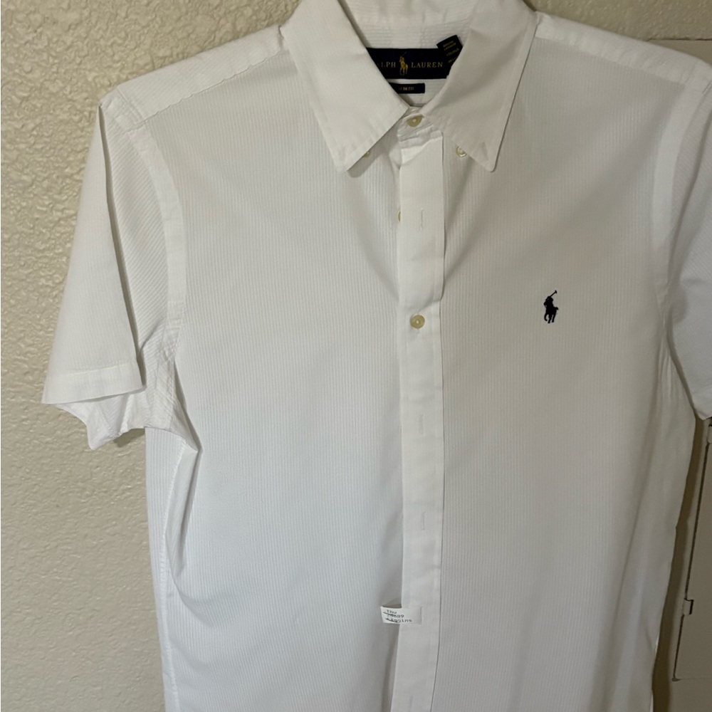 Ralph Lauren White Casual Button Down Shirt